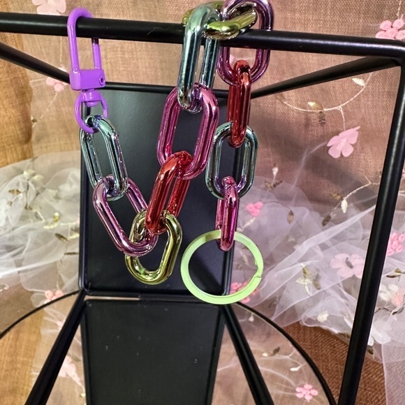 Keychain or Bag Extender Neon colors with Metallic tones. - Picture 1 of 4